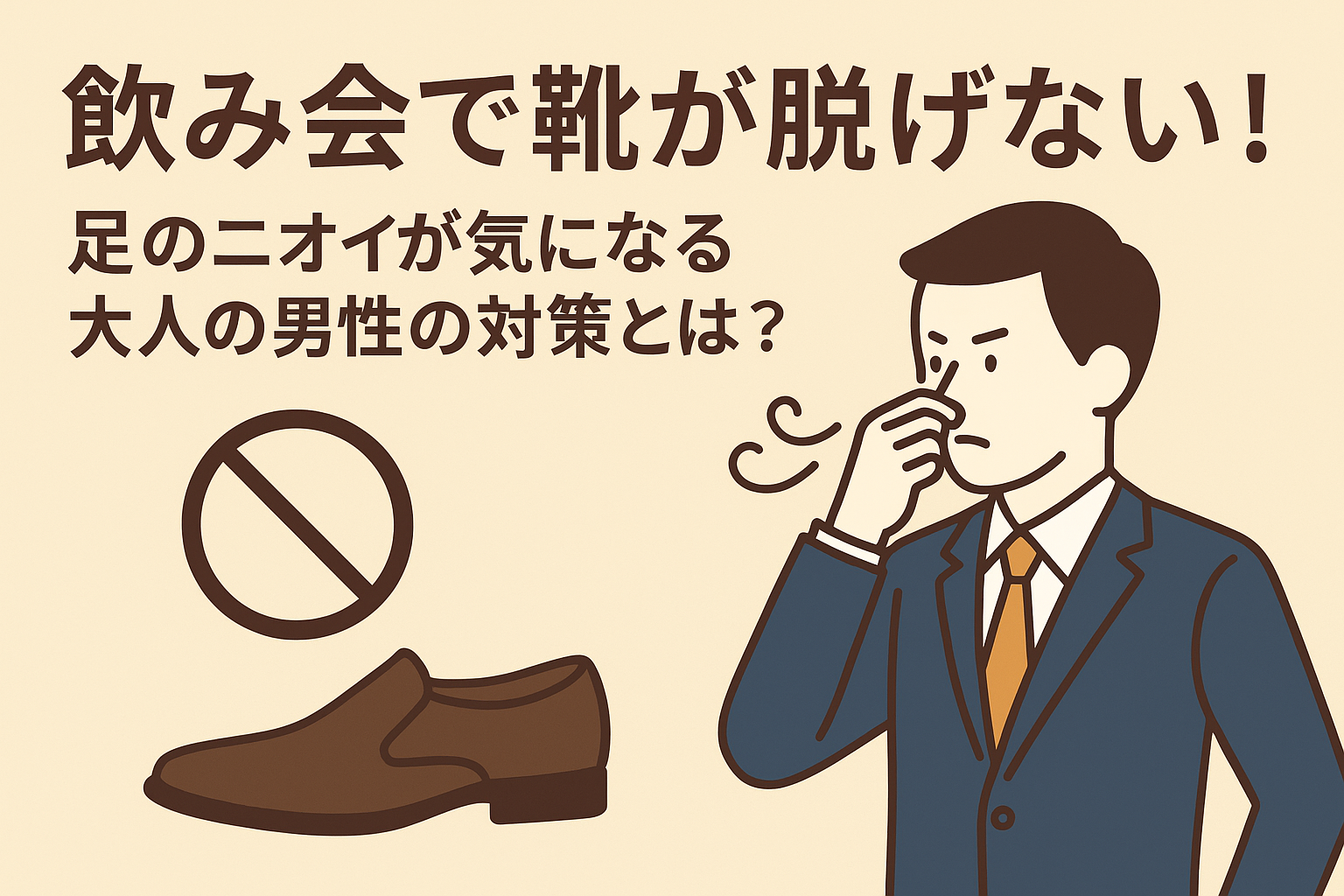 飲み会で靴が脱げない！足のニオイが気になる大人の男性の対策とは？