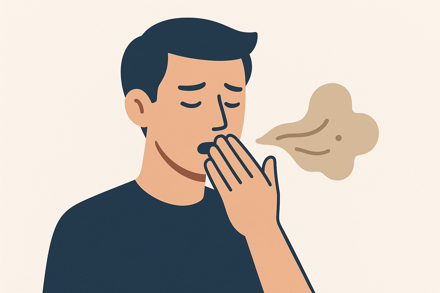 口臭が気になる男性の方に多い原因って何？