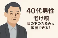 40代男性 老け顔、目の下のたるみって改善できる？
