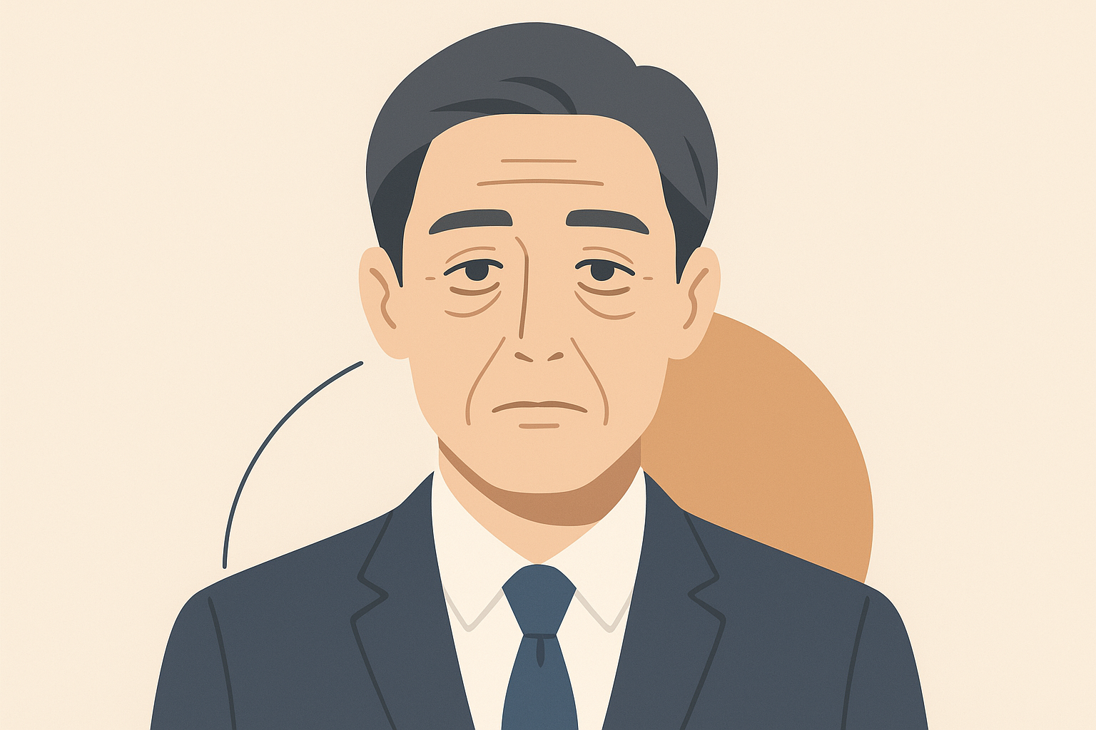 40代男性の目の下がたるむのは、実は「顔の構造変化」が大きいんです