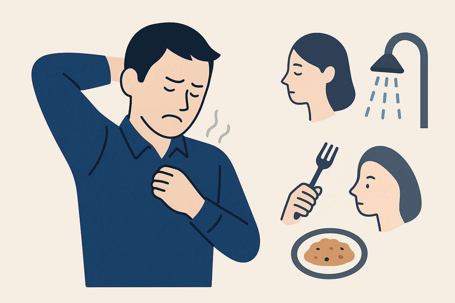 40代のニオイは「加齢臭＋汗臭＋頭皮のニオイ」を押さえるのが近道です！