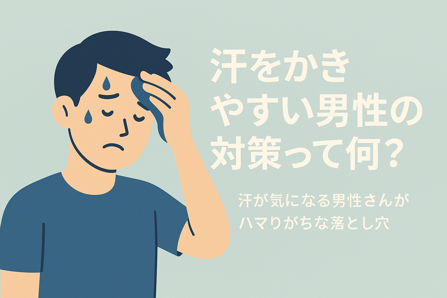 汗が気になる男性さんがハマりがちな落とし穴