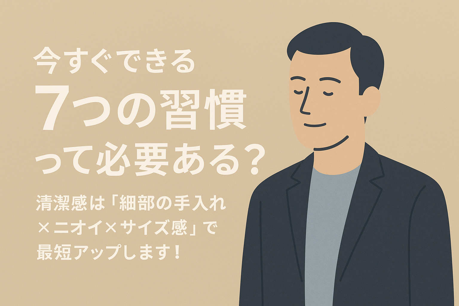 清潔感は「細部の手入れ×ニオイ×サイズ感」で最短アップします！