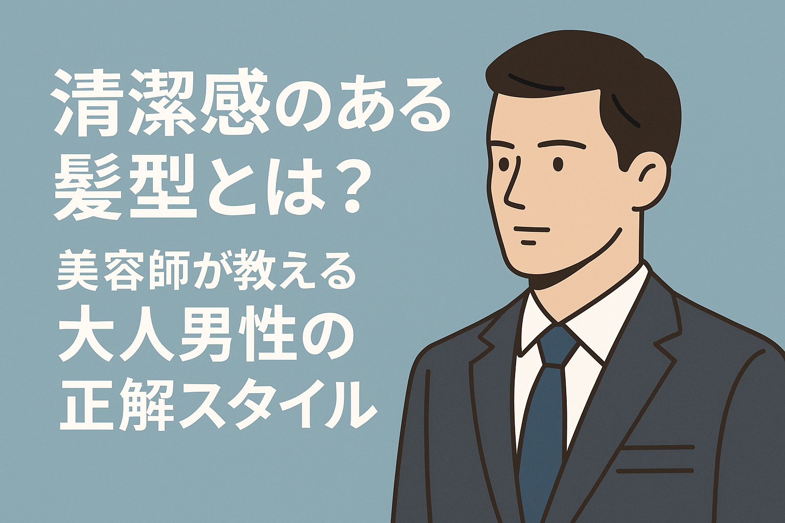 清潔感のある髪型は「見えるところが整っている」スタイルです
