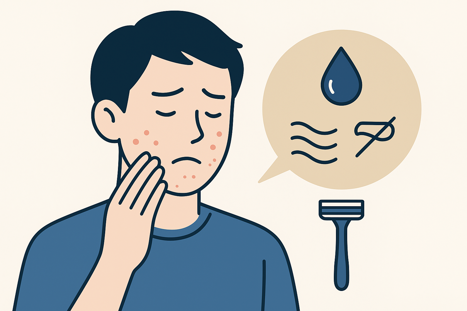 男性の大人ニキビは「皮脂+乾燥+刺激」を整えるのが近道です